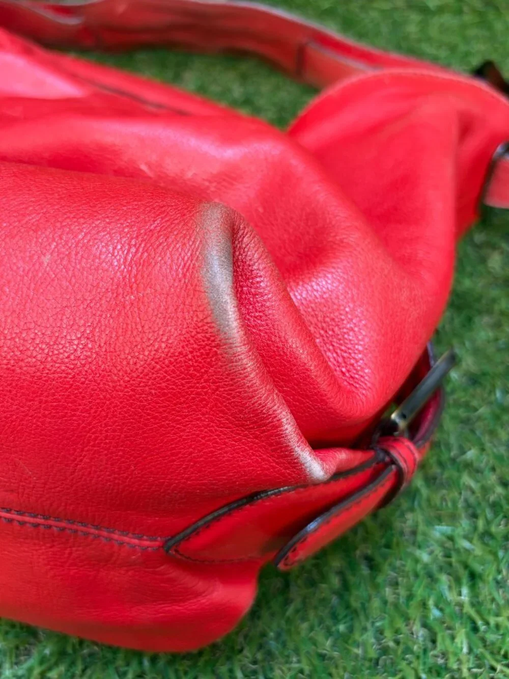 Fendi Red Borsa Leather Hobo Doctor Bag
